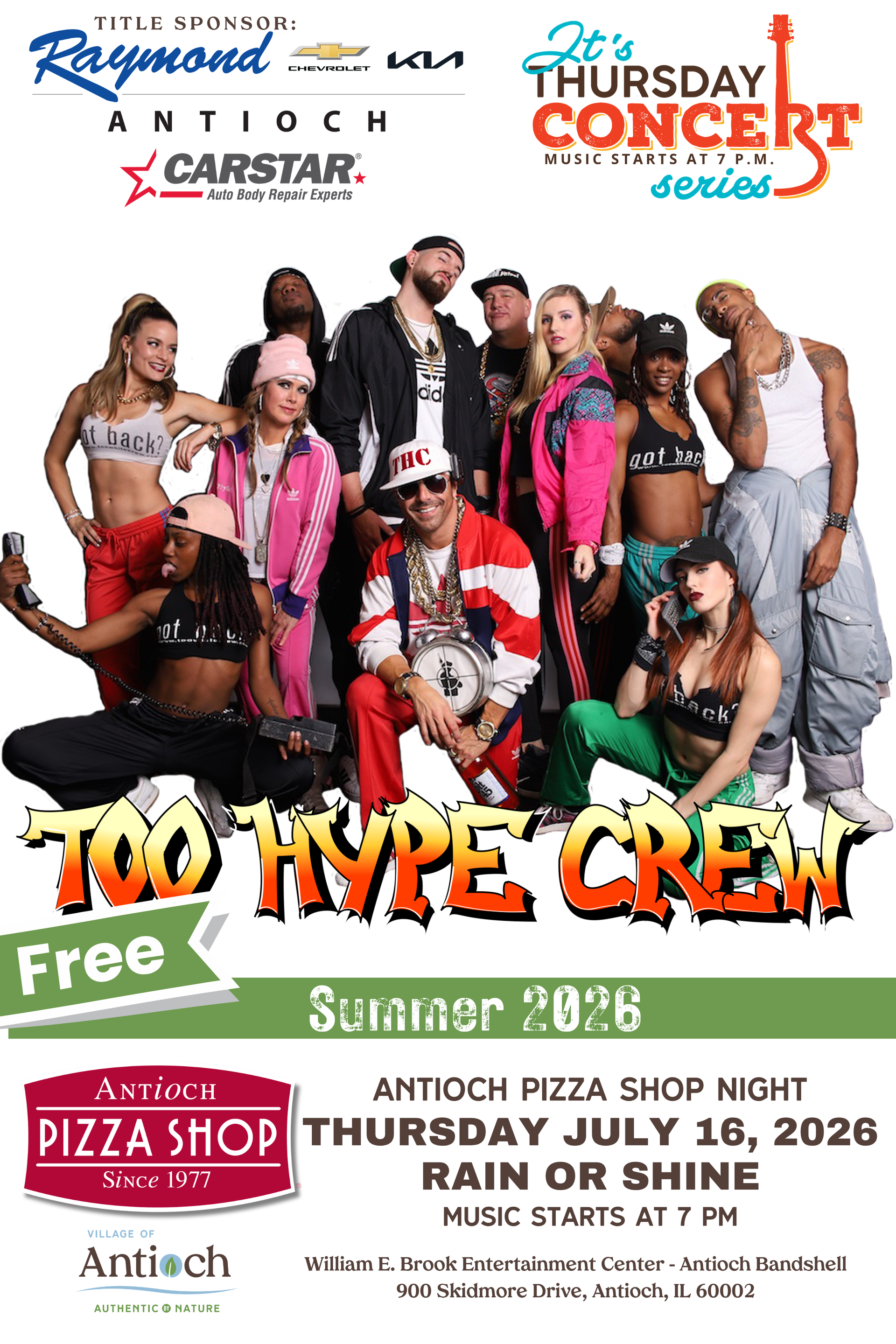 It's Thursday summer concert with Too Hype Crew!